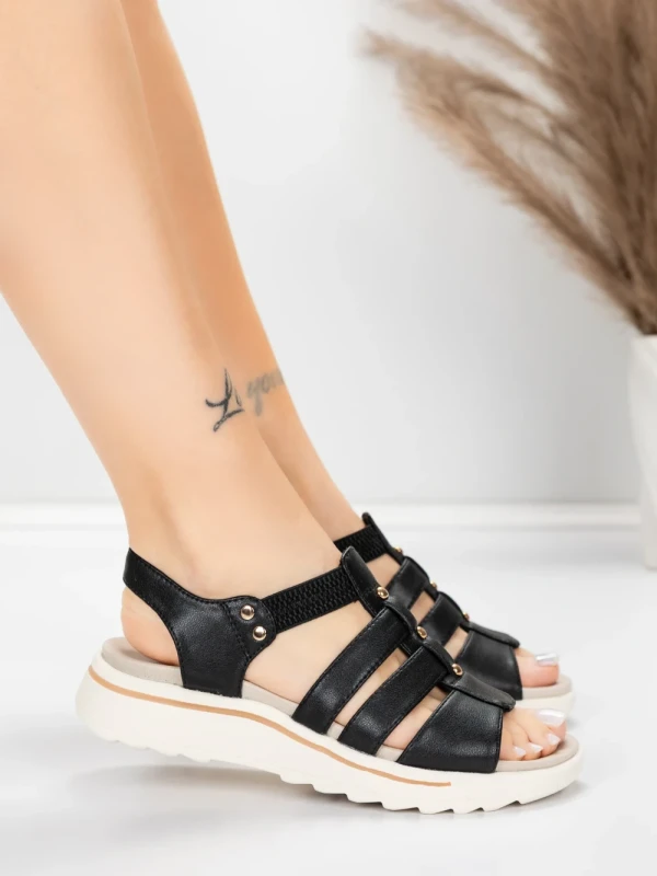 ženski sandali iz pravega usnja 3FR035 Črna | Advancer