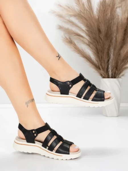 ženski sandali iz pravega usnja 3FR035 Črna | Advancer