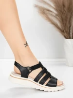 ženski sandali iz pravega usnja 3FR035 Črna | Advancer