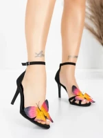 Ženski sandali s tanko peto 5GS62 Črna | Mei