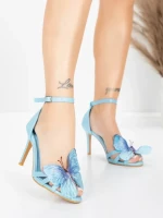 Ženski sandali s tanko peto 5GS62 Modra | Mei