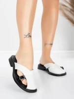 ženski copati z nizkim podplatom 5GS63 Bela | Mei