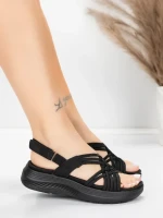 Ženski sandali s platformo 5GS67 Črna | Mei