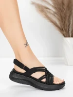 Ženski sandali s platformo 5GS67 Črna | Mei