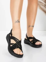 Ženski sandali s platformo 5GS67 Črna | Mei