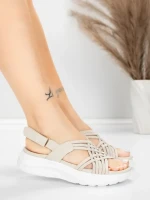 Ženski sandali s platformo 5GS67 Bež | Mei