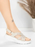 Ženski sandali s platformo 5GS67 Bež | Mei