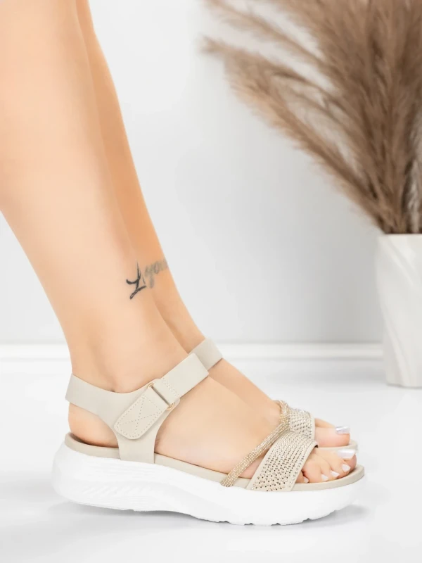 Ženski sandali s platformo 5GS68 Bež | Mei