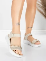 Ženski sandali s platformo 5GS68 Bež | Mei