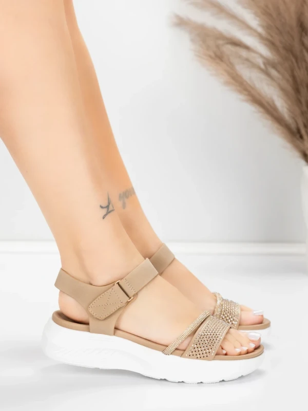 Ženski sandali s platformo 5GS68 Breskev | Mei