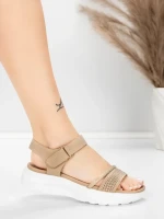 Ženski sandali s platformo 5GS68 Breskev | Mei