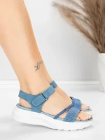 Ženski sandali s platformo 5GS68 Modra | Mei