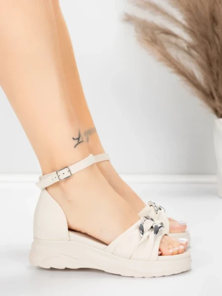 Ženski sandali s platformo 5H75 Bež | Mei