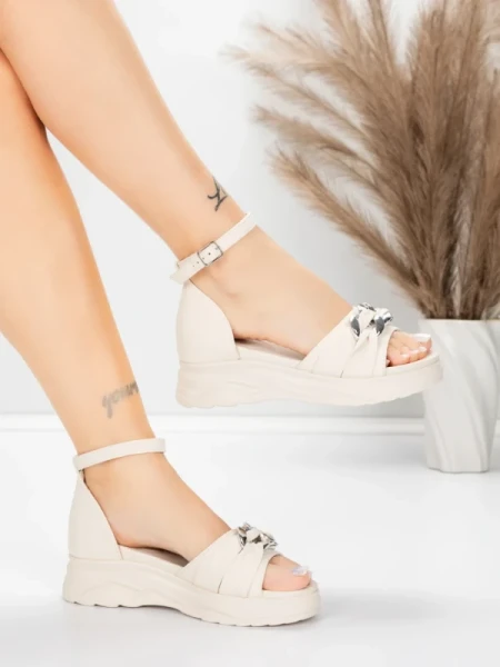 Ženski sandali s platformo 5H75 Bež | Mei