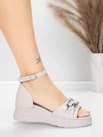 Ženski sandali s platformo 5H75 Roza | Mei