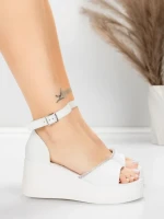Ženski sandali s platformo 5H76 Bela | Mei