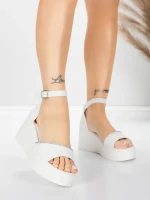 Ženski sandali s platformo 5H76 Bela | Mei