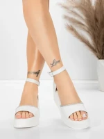 Ženski sandali s platformo 5H76 Bela | Mei