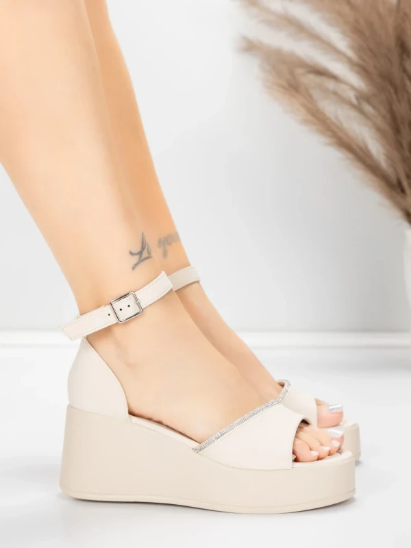 Ženski sandali s platformo 5H76 Bež | Mei