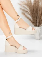 Ženski sandali s platformo 5H76 Bež | Mei