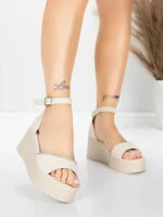 Ženski sandali s platformo 5H76 Bež | Mei