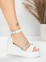 Ženski sandali s platformo 5H77 Bela | Mei
