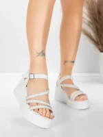 Ženski sandali s platformo 5H78 Bela | Mei