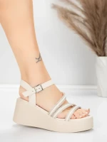 Ženski sandali s platformo 5H78 Bež | Mei