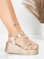 Ženski sandali s platformo 5H78 Zlata | Mei