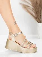 Ženski sandali s platformo 5H78 Zlata | Mei