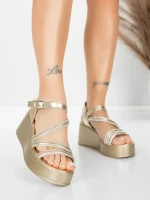 Ženski sandali s platformo 5H78 Zlata | Mei