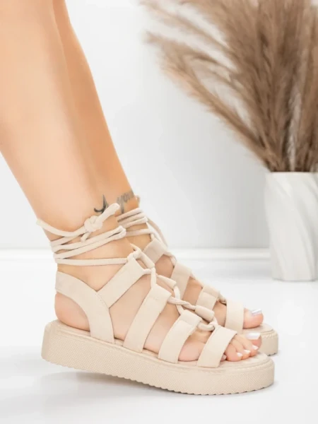 Ženski sandali z nizkim podplatom 5H79 Bež | Mei