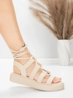 Ženski sandali z nizkim podplatom 5H79 Bež | Mei