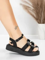 Ženski sandali z nizkim podplatom 5H80 Črna | Mei