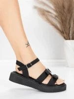 Ženski sandali z nizkim podplatom 5H80 Črna | Mei