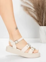 Ženski sandali z nizkim podplatom 5H80 Bež | Mei