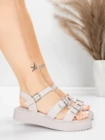 Ženski sandali z nizkim podplatom 5H80 Roza | Mei