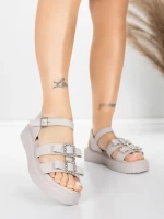 Ženski sandali z nizkim podplatom 5H80 Roza | Mei