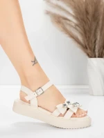 Ženski sandali z nizkim podplatom 5H82 Bež | Mei