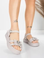 Ženski sandali z nizkim podplatom 5H82 Roza | Mei