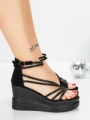 Sandale Dama cu Platforma 5SY31 BLACK | MEI