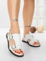 Sandale Dama cu Talpa Joasa 5SY35 WHITE | MEI