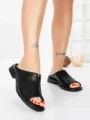 Papuci Dama cu Talpa Joasa 5SY37 BLACK | MEI