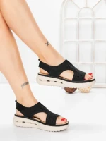Sandale Dama cu Talpa Joasa 5GS29 BLACK | MEI