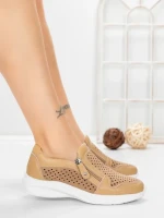 Pantofi Casual Dama din piele naturala CS07 APRICOT | FRANCO GERARDO