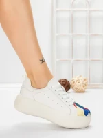 Pantofi Casual Dama din piele naturala 88135 WHITE | FRANCO GERARDO