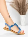 Sandale Dama cu Talpa Joasa 5WH70 BLUE | MEI