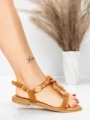 Sandale Dama cu Talpa Joasa 5WH70 CAMEL | MEI