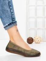 Balerini Dama din piele naturala 2211-2 GREEN | BERLINER