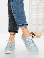 Pantofi Casual Dama din piele naturala K251-1 LIGHT BLUE | GALLOP